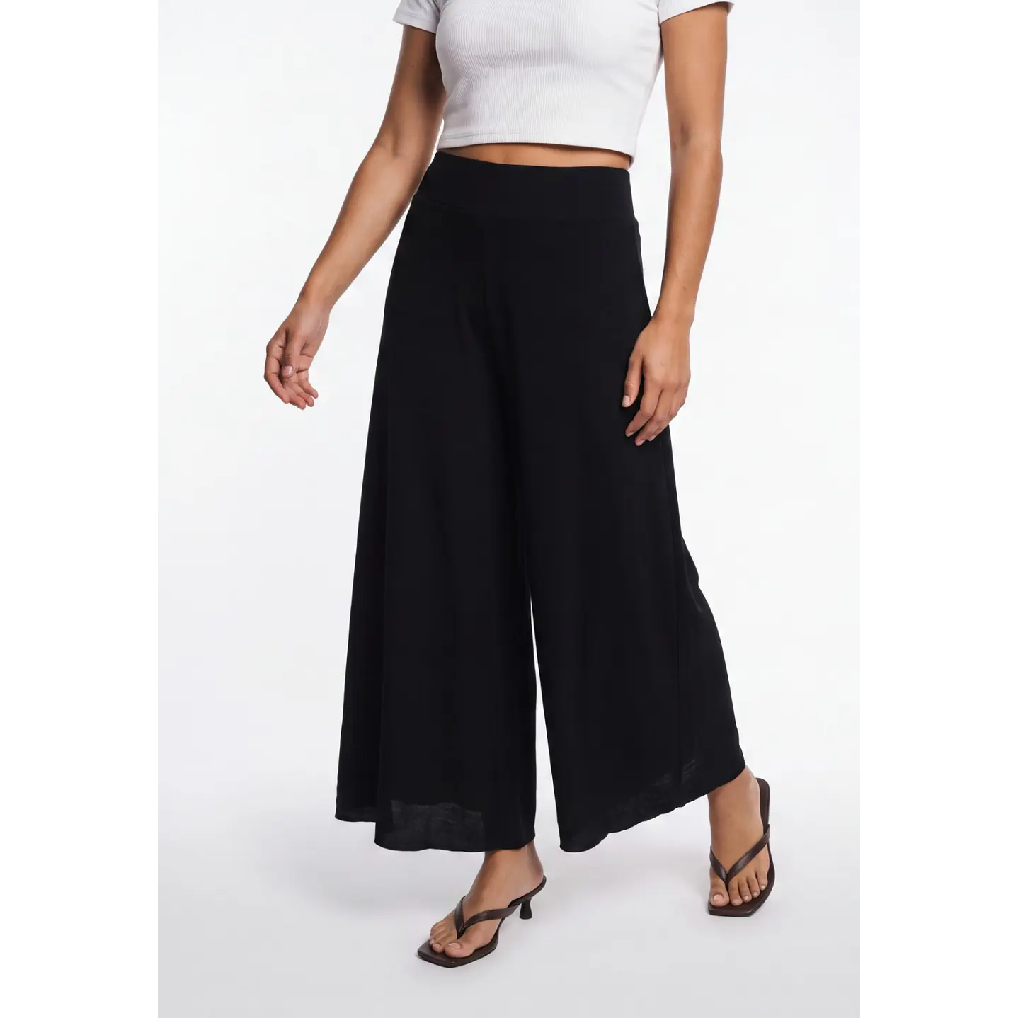 Pantalón Palazzo London Mujer Negro 1