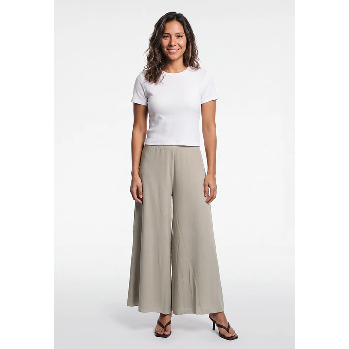 Pantalón Palazzo London Mujer Beige 3