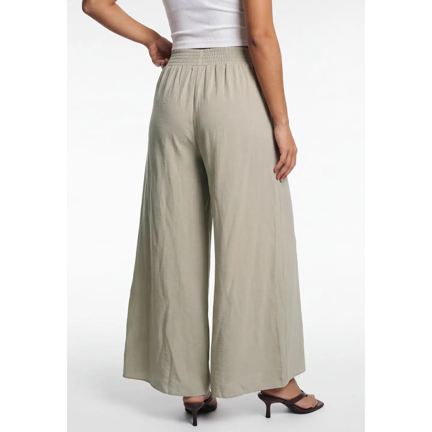 Pantalón Palazzo London Mujer Beige 2