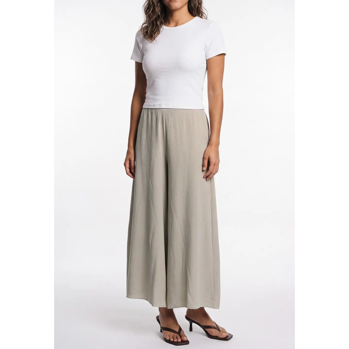 Pantalón Palazzo London Mujer Beige 1
