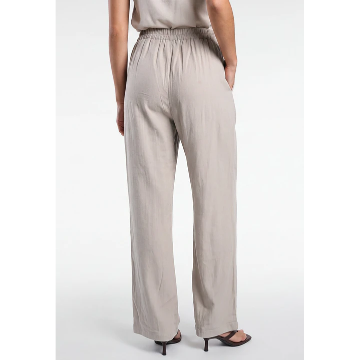 Pantalón Palazzo Liso Mujer Beige 2