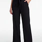 Pantalón Palazzo Liso Mujer Negro - Miniatura 1
