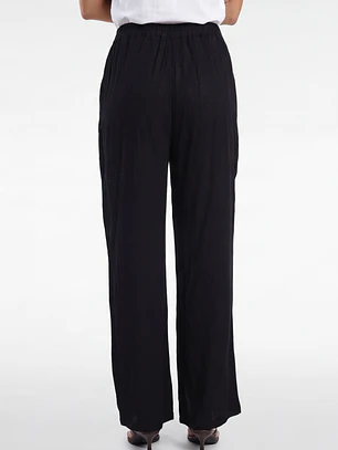 Pantalón Palazzo Liso Mujer Negro