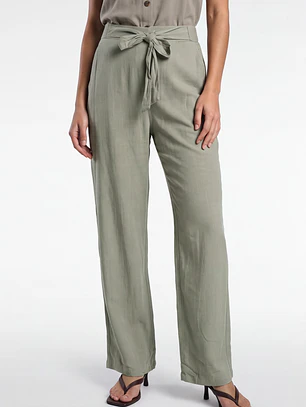 Pantalón Palazzo Liso Mujer Verde