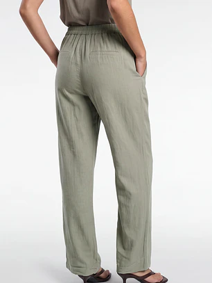 Pantalón Palazzo Liso Mujer Verde