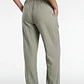Pantalón Palazzo Liso Mujer Verde - Miniatura 2
