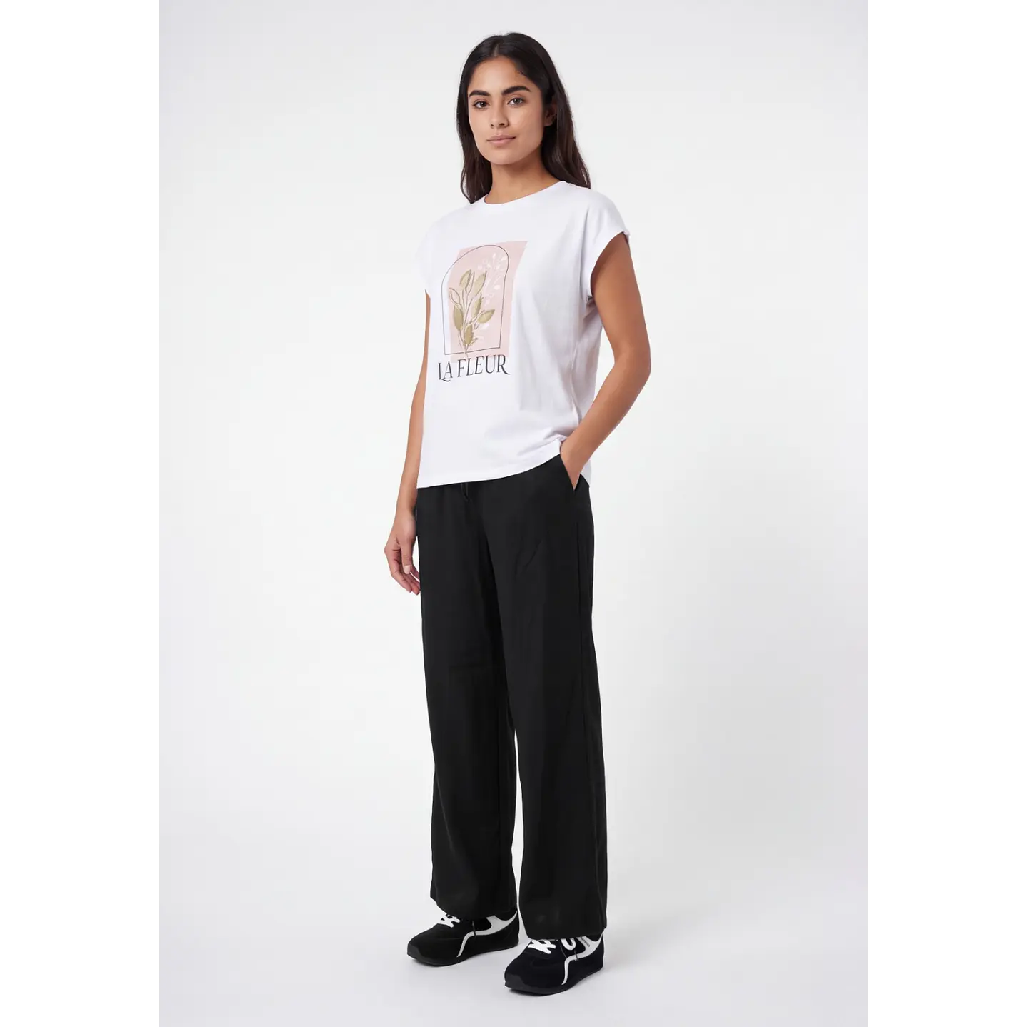 Pantalón Lino Pijamero Mujer Negro 3