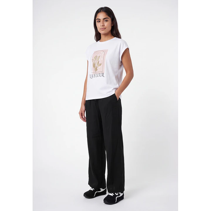 Pantalón Lino Pijamero Mujer Negro 3