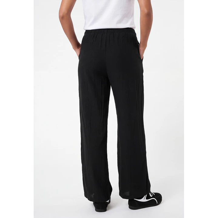 Pantalón Lino Pijamero Mujer Negro 2