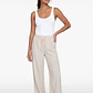 Pantalón Lino Pijamero Mujer Crudo - Miniatura 3