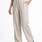 Pantalón Lino Pijamero Mujer Crudo - Miniatura 1