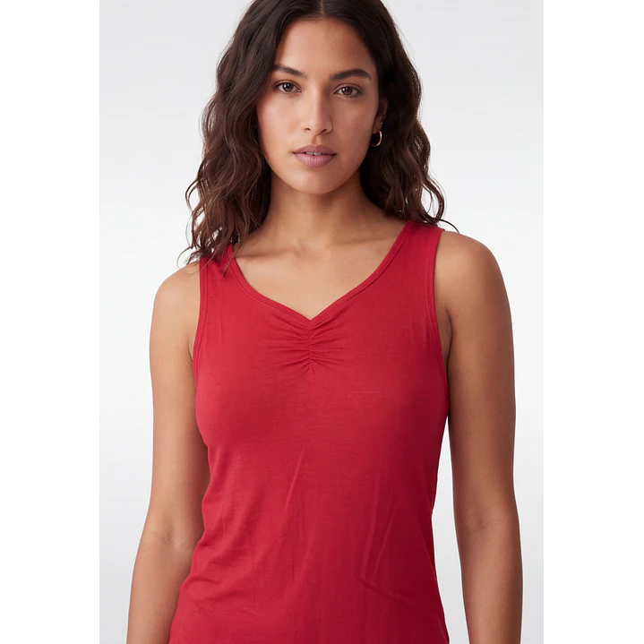 Peto Recortada Mujer Rojo 4