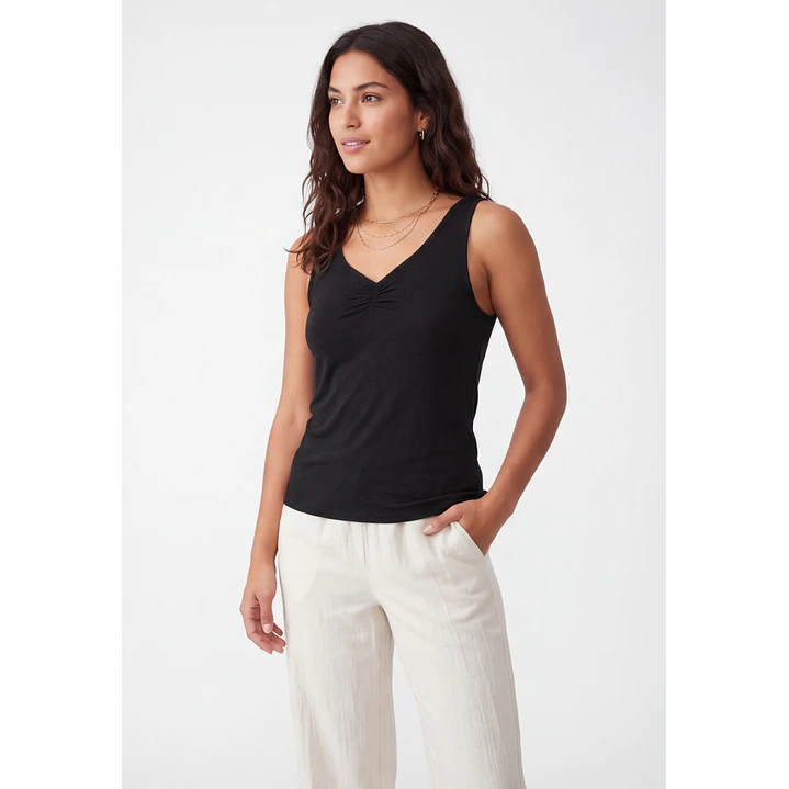Peto Recortada Mujer Negro 1