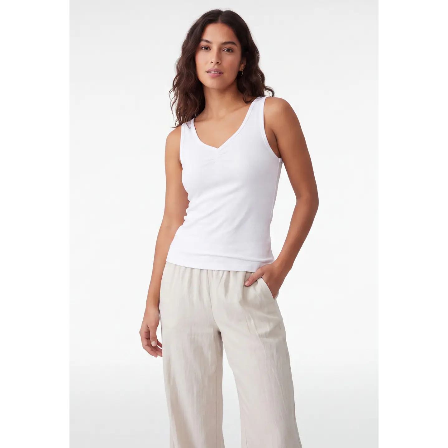 Peto Recortada Mujer Blanco 1