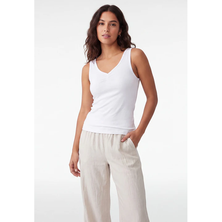 Peto Recortada Mujer Blanco 1