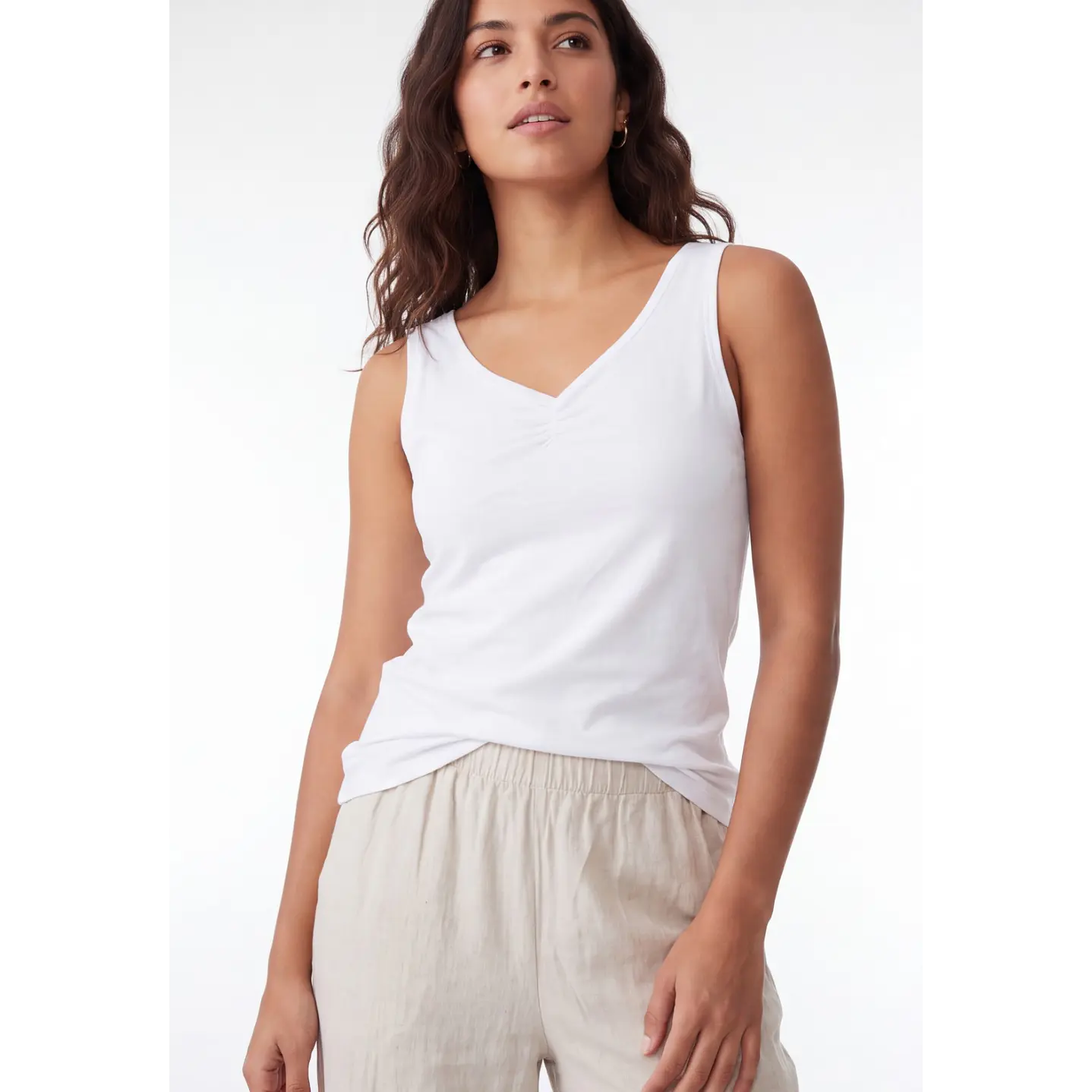 Peto Recortada Mujer Blanco 4