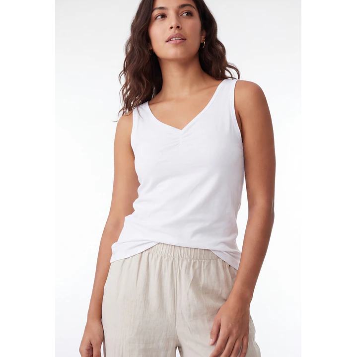 Peto Recortada Mujer Blanco 4