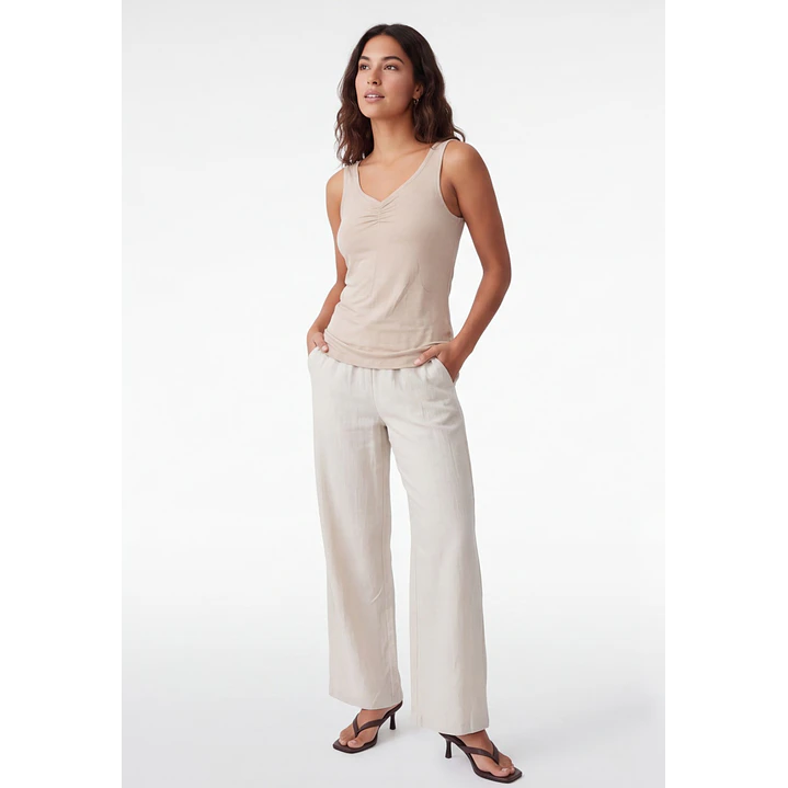 Peto Recortada Mujer Beige 3