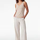 Peto Recortada Mujer Beige - Miniatura 3