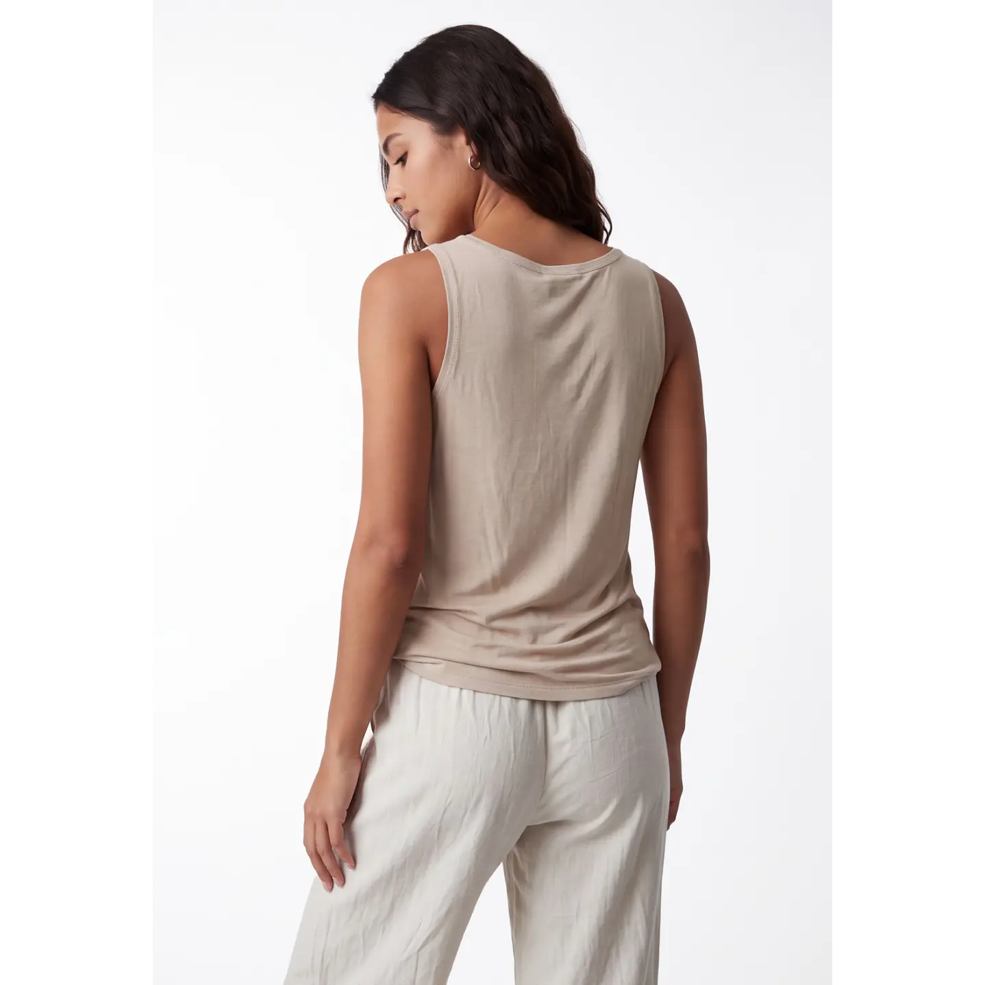 Peto Recortada Mujer Beige 2