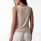 Peto Recortada Mujer Beige - Miniatura 2