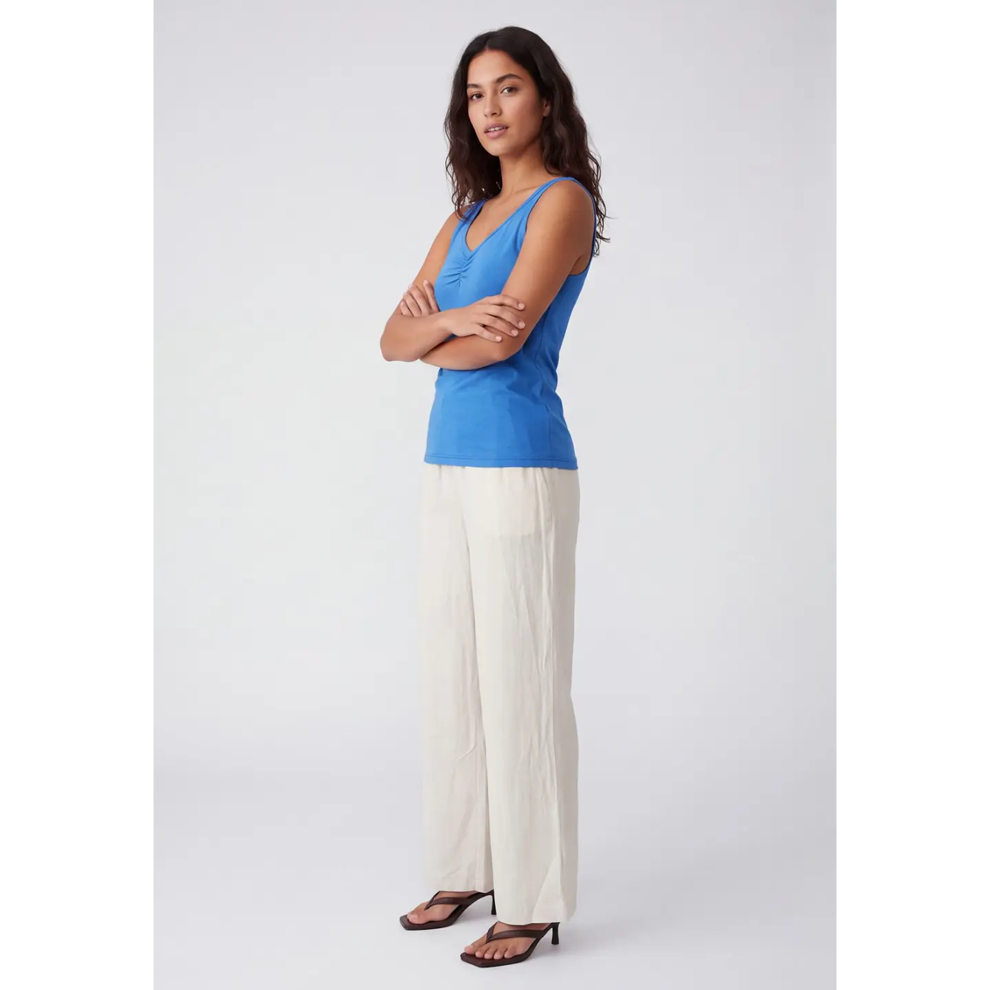 Peto Recortada Mujer Azul 3