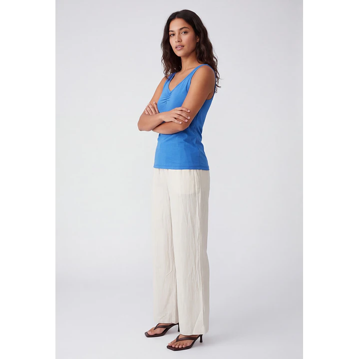 Peto Recortada Mujer Azul 3