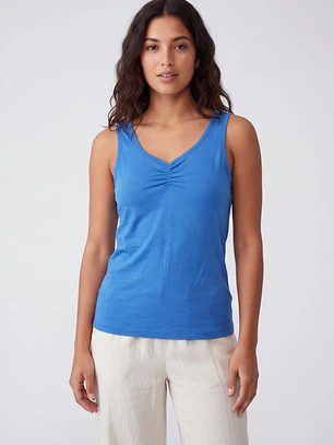 Peto Recortada Mujer Azul