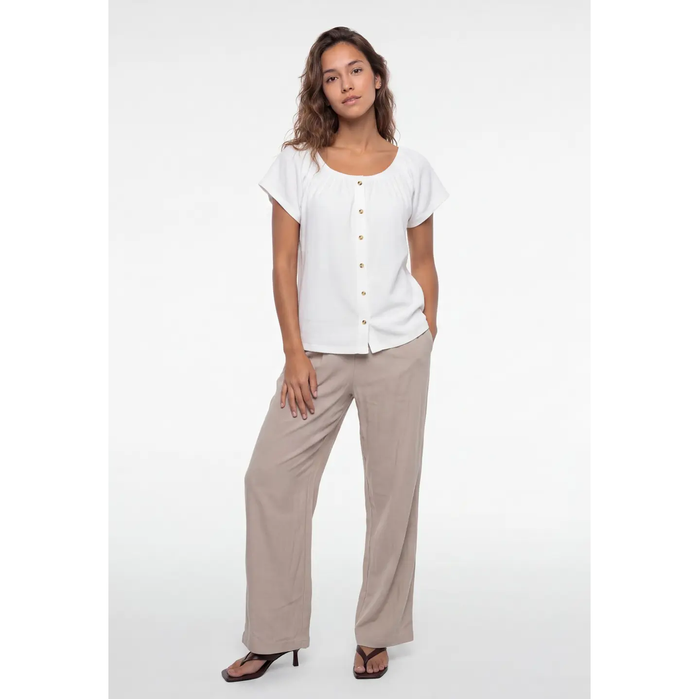 Polera Botones Mujer Crudo 3