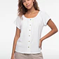 Polera Botones Mujer Crudo - Miniatura 4
