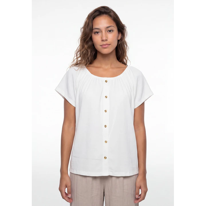 Polera Botones Mujer Crudo 1