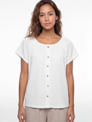 Polera Botones Mujer Crudo