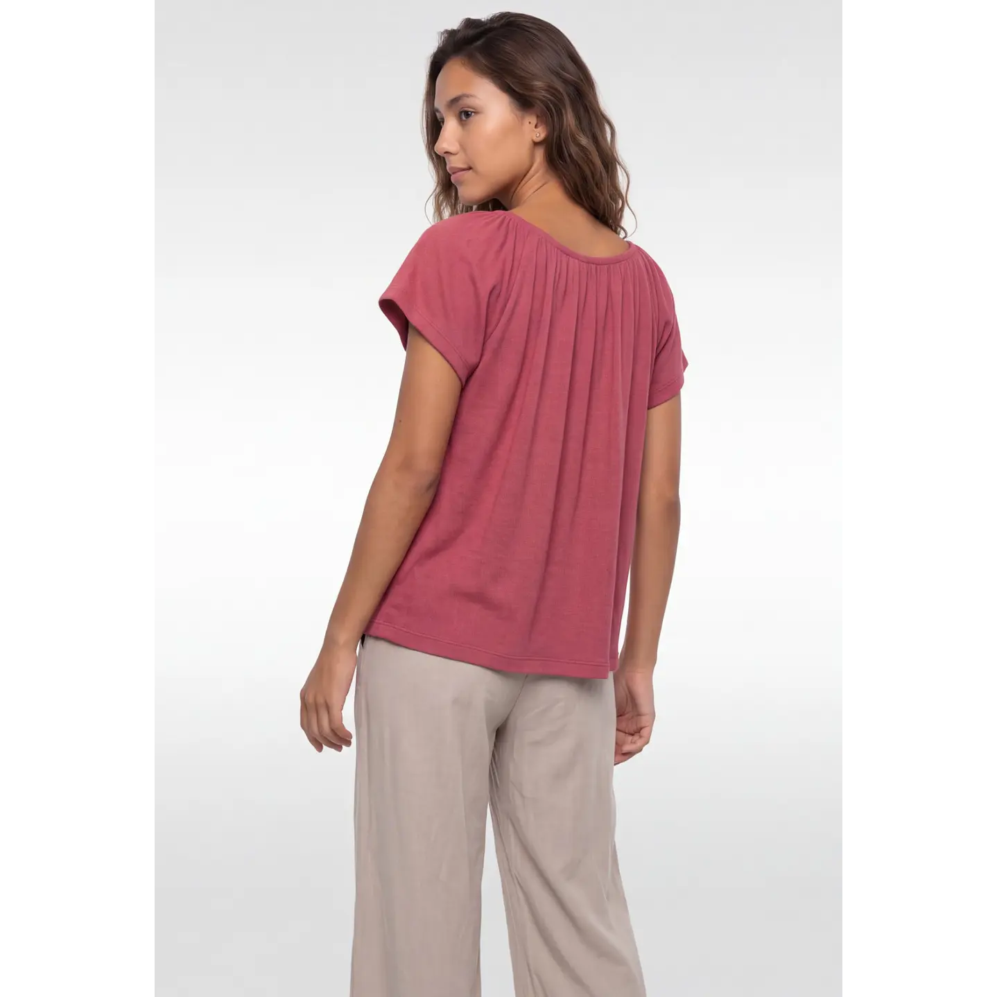 Polera Botones Mujer Rosado 2