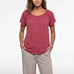 Polera Botones Mujer Rosado - Miniatura 4