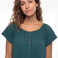 Polera Botones Mujer Verde - Miniatura 4