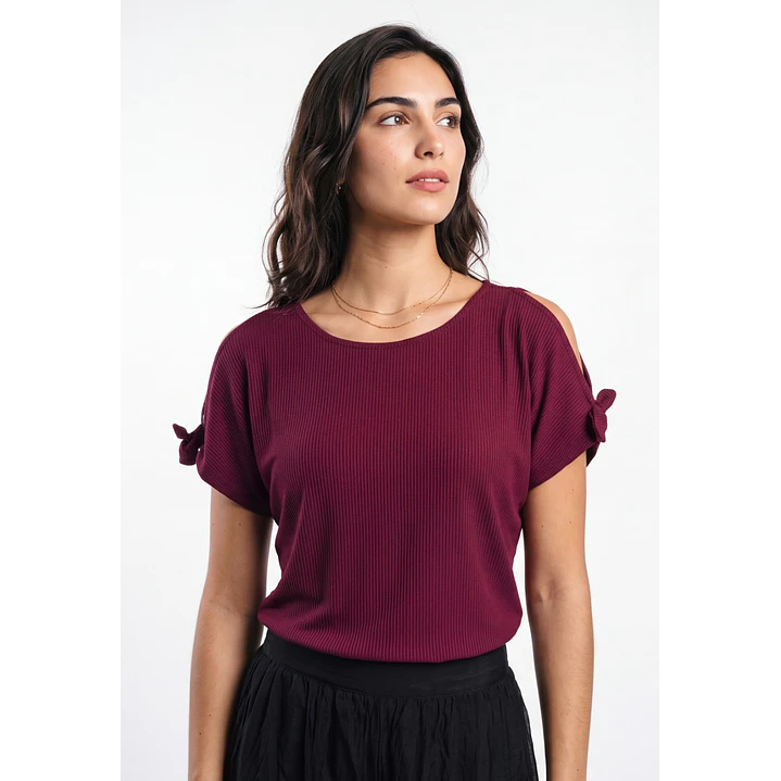 Polera Canuton Mujer Burdeo 4