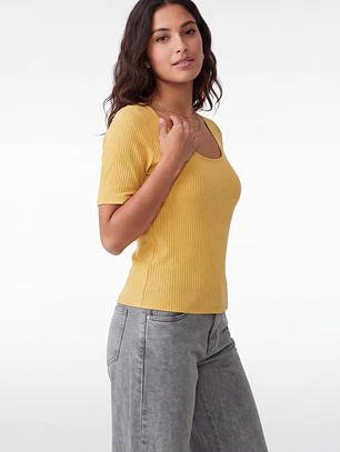 Polera Canuton Mujer Mostaza