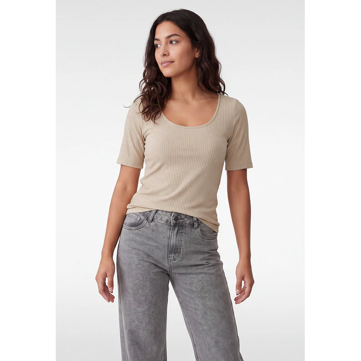 Polera Canuton Mujer Beige 1