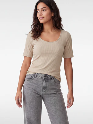 Polera Canuton Mujer Beige