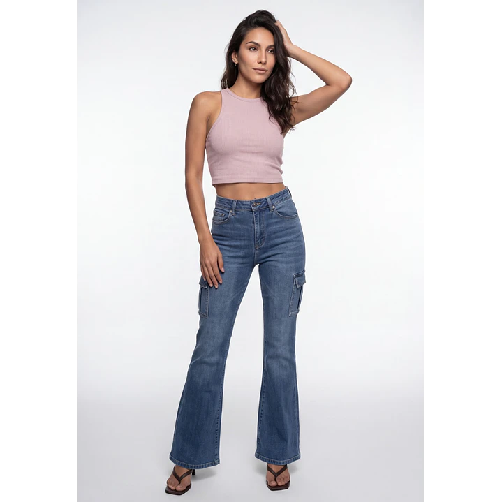 Polera Halter Mujer Rosado 3