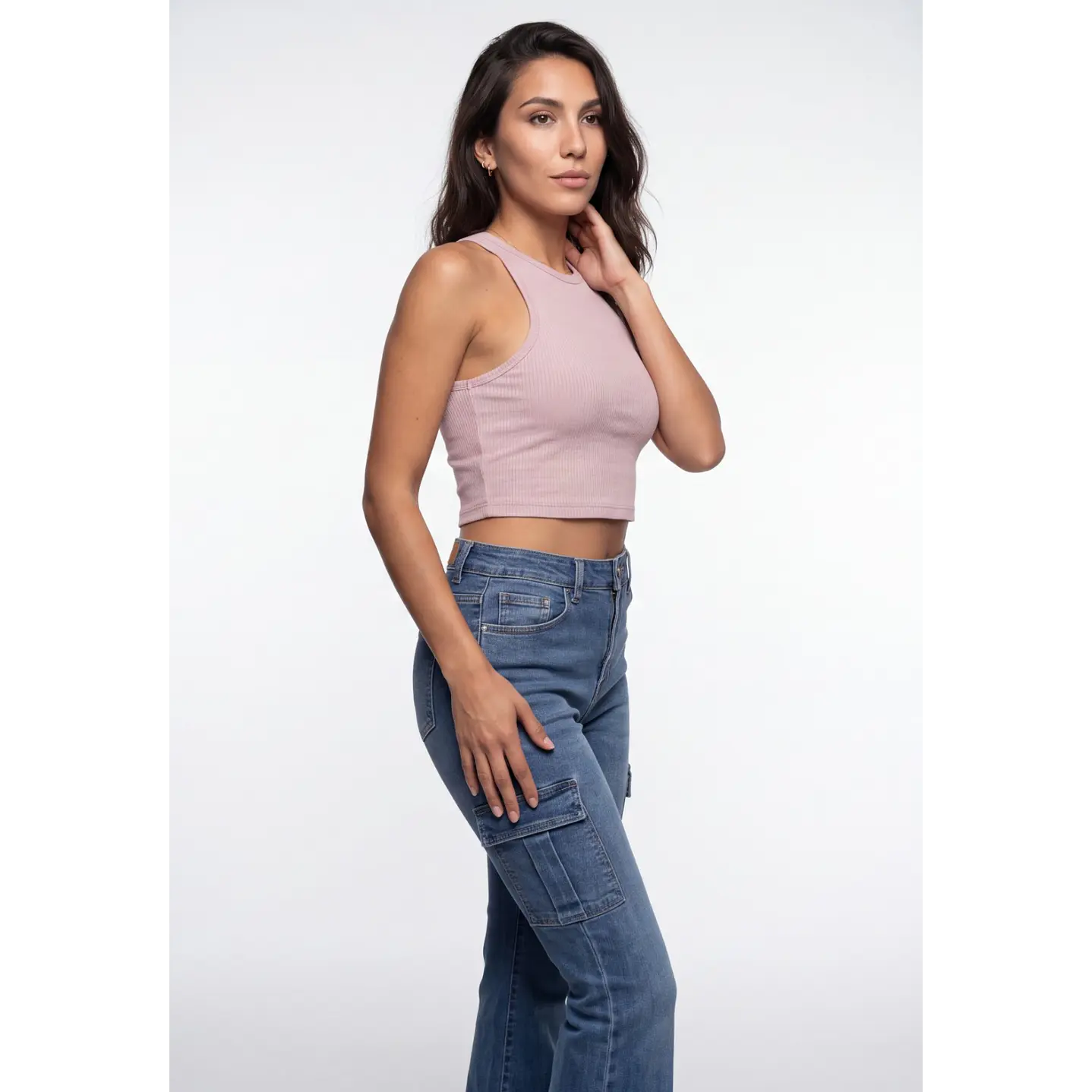 Polera Halter Mujer Rosado 1