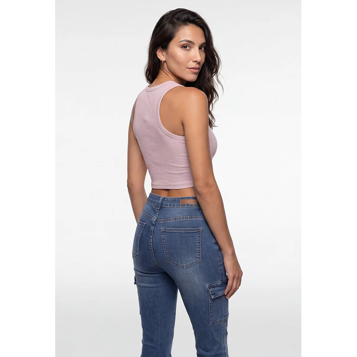 Polera Halter Mujer Rosado 2