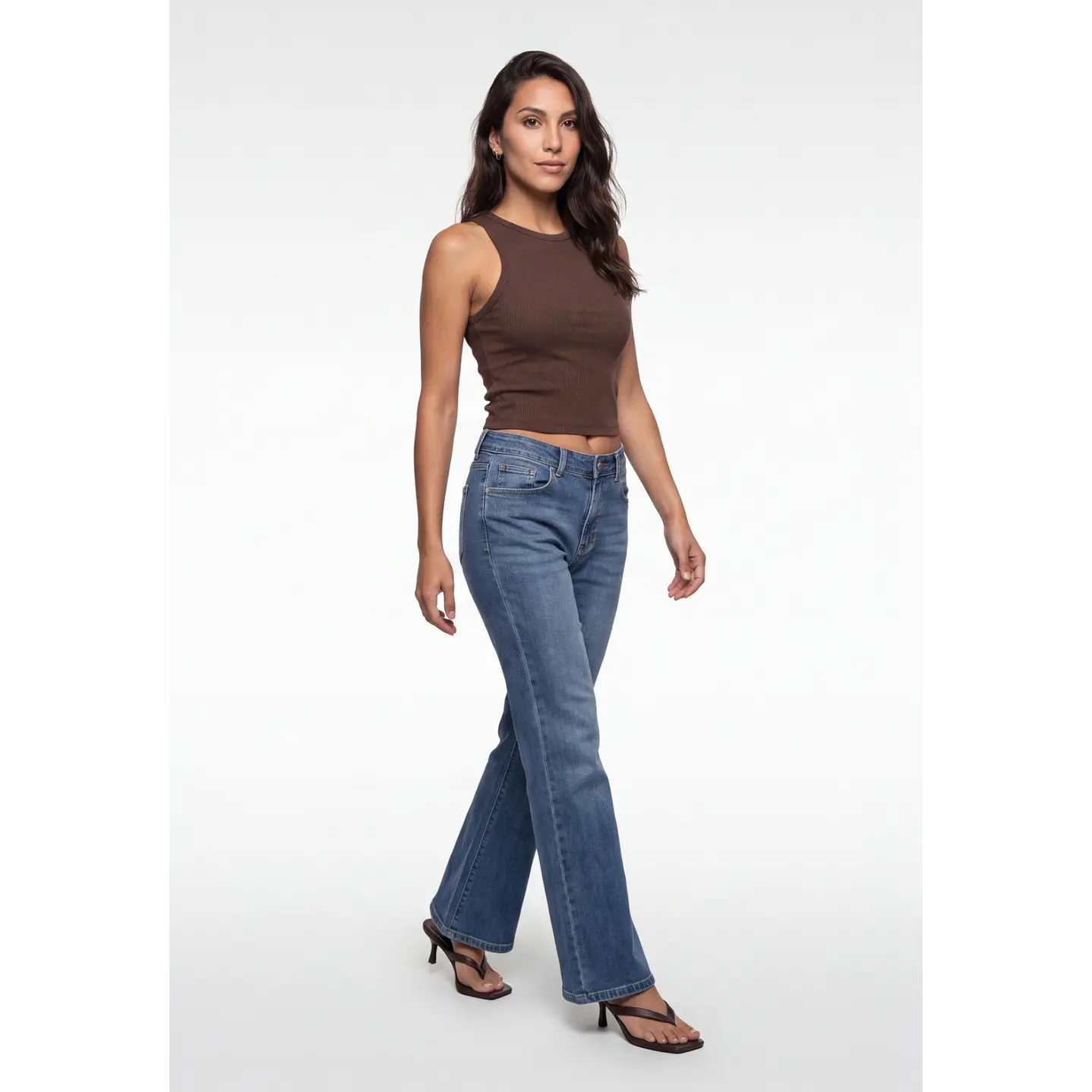 Polera Halter Mujer Café 3
