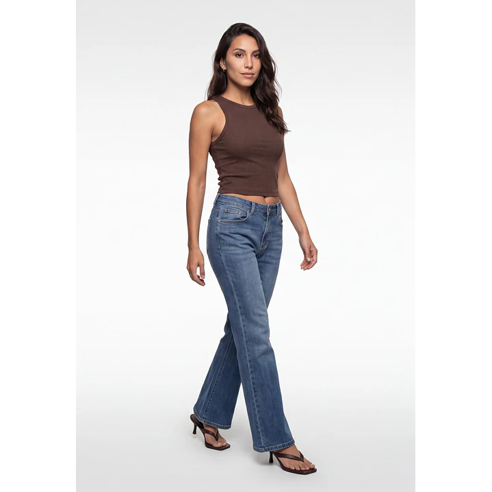 Polera Halter Mujer Café 3