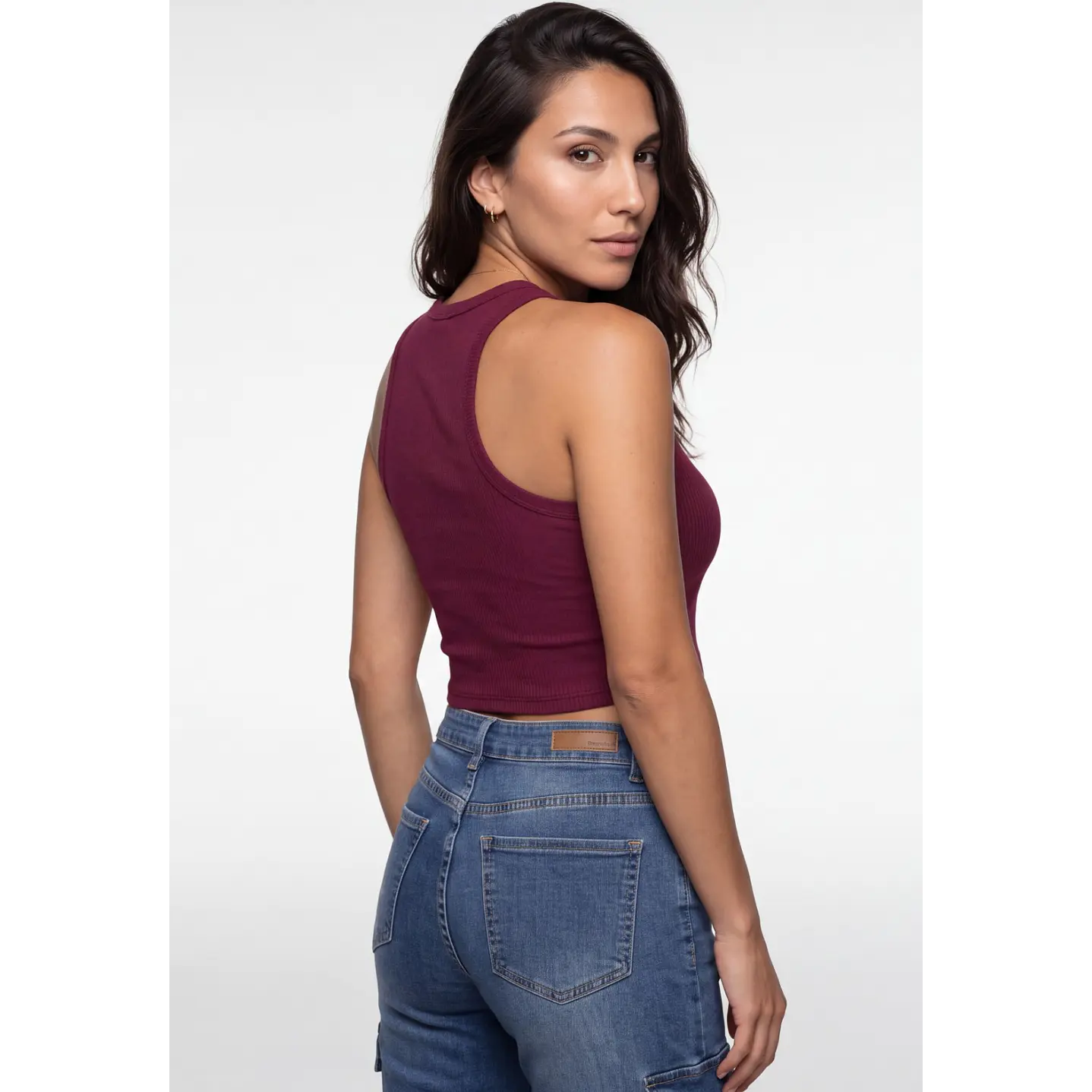 Polera Halter Mujer Burdeo 2