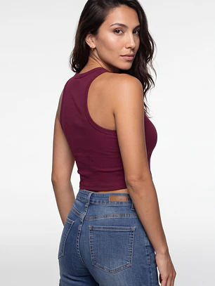 Polera Halter Mujer Burdeo