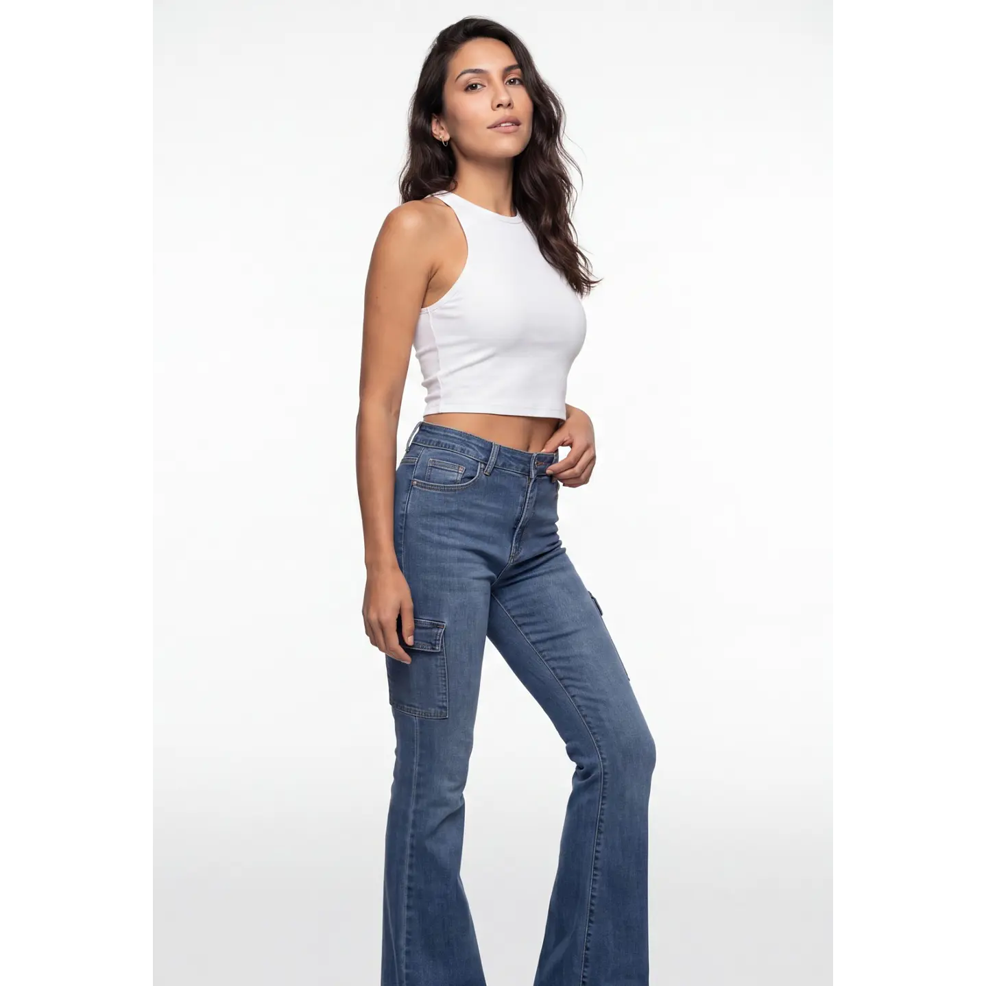 Polera Halter Mujer Blanco 4