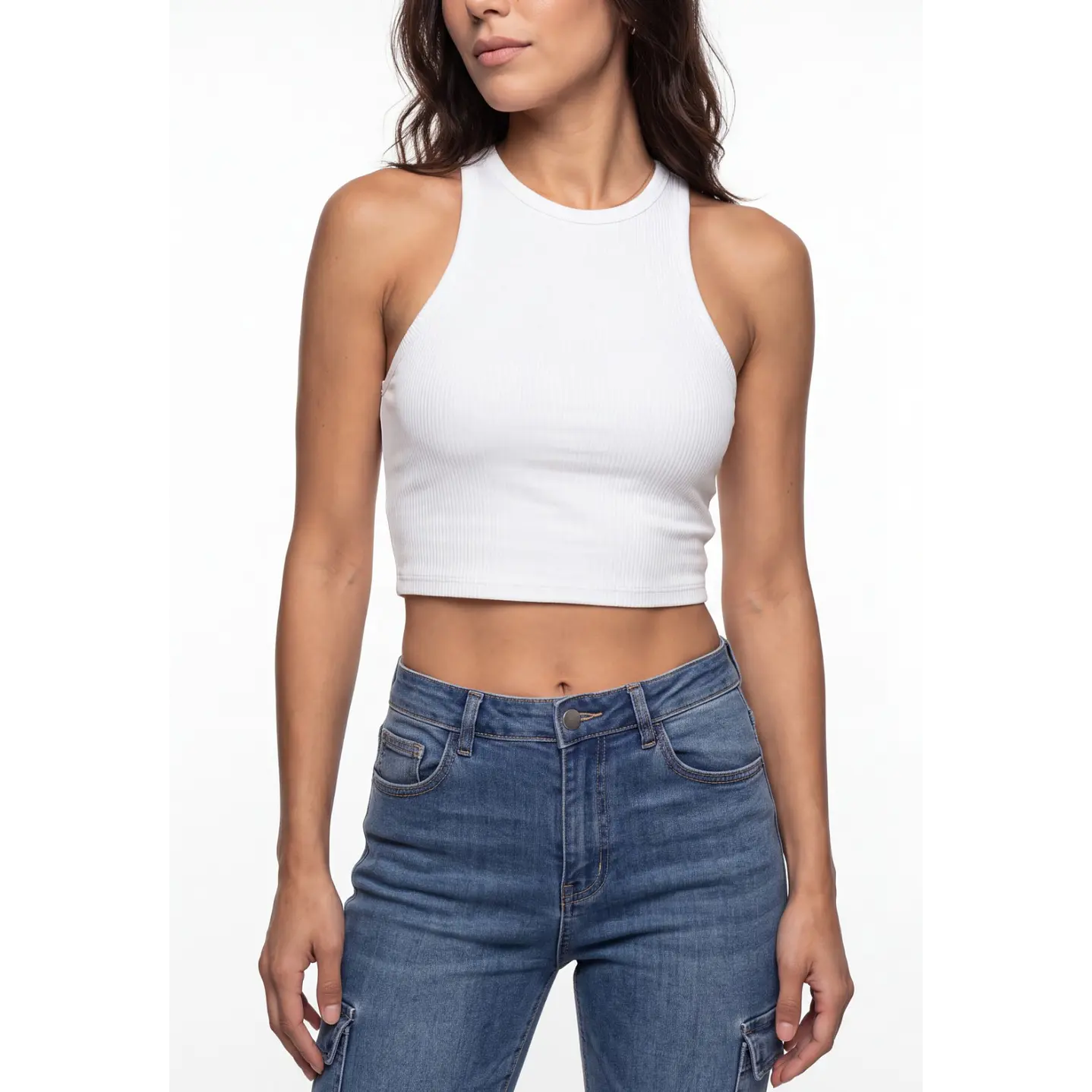 Polera Halter Mujer Blanco 1
