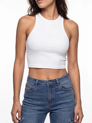 Polera Halter Mujer Blanco