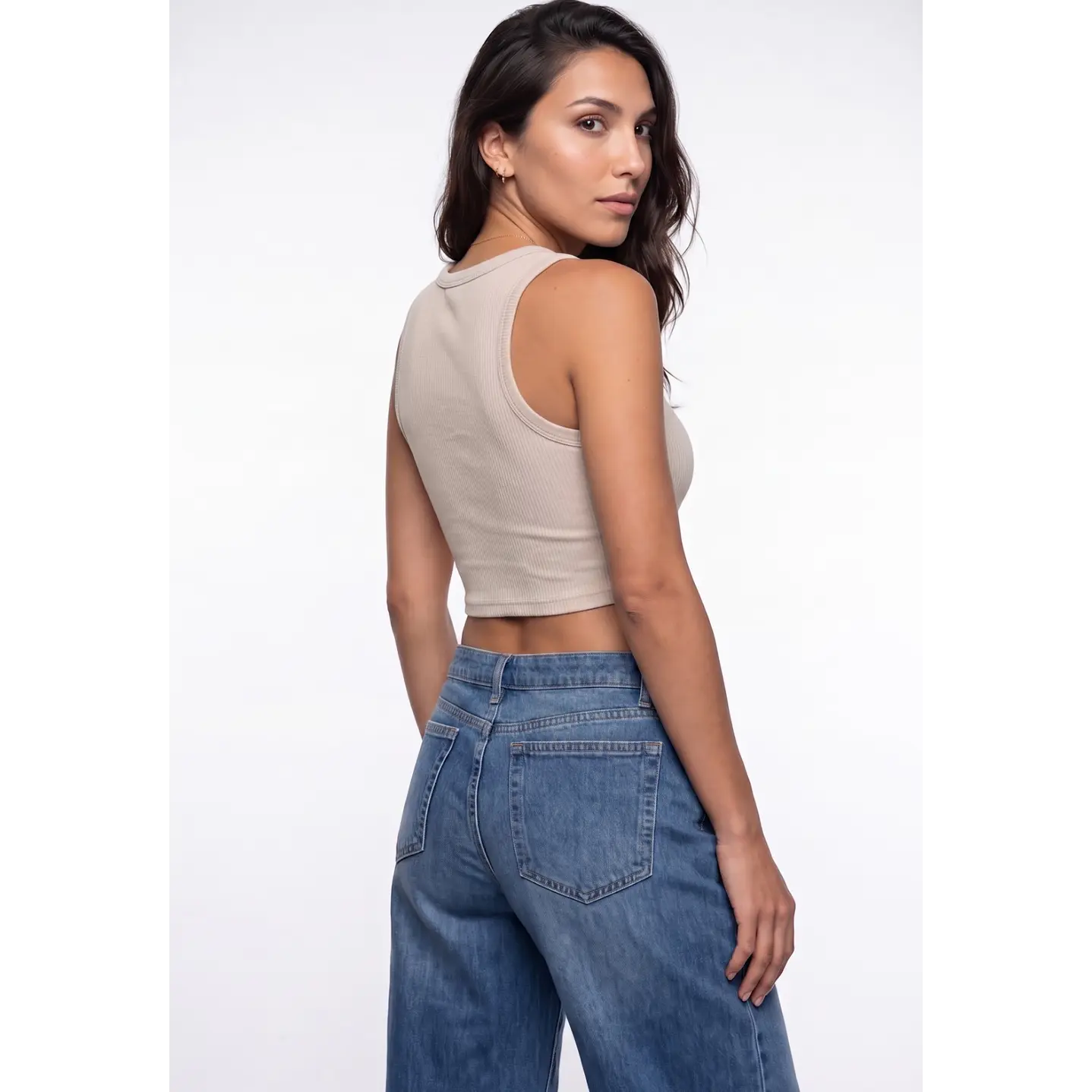 Polera Halter Mujer Beige 2